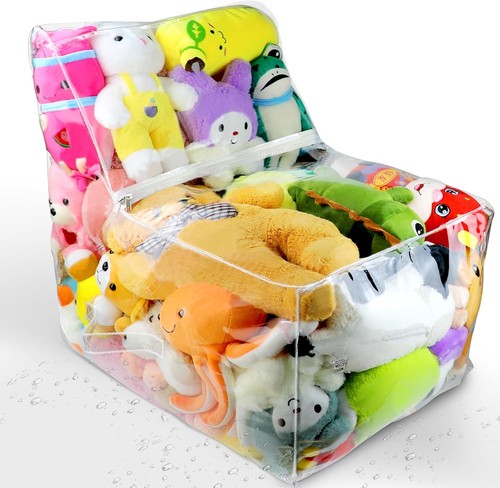Clear stuffed animal bean - clear,