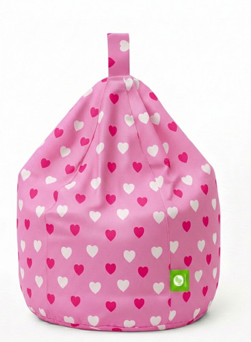 Kids pink hearts bean - hearts, bag