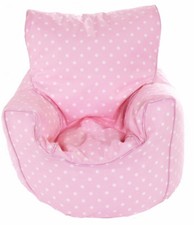 Cotton Pink Spots Bean Bag Arm