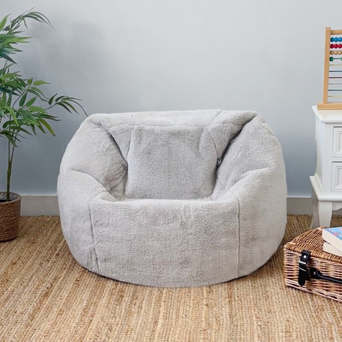 Kids faux fur bean - bag, luxury